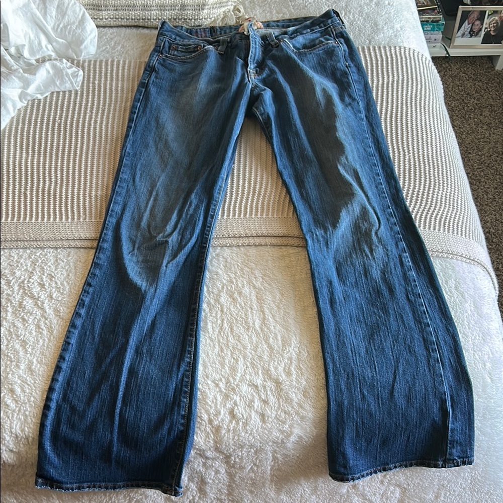 Dark Blue Low Rise Lucky Brand Denim Jeans